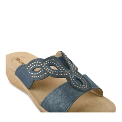 Mules MARINE Femme Motif Uni A Enfiler