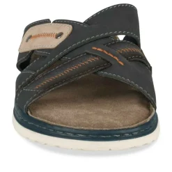 Mules MARINE Homme CUIR Motif Uni A Enfiler