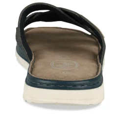 Mules MARINE Homme CUIR Motif Uni A Enfiler
