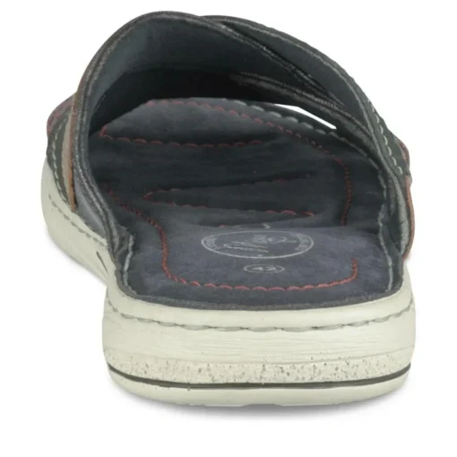 Mules MARINE Homme CUIR Motif Uni A Enfiler