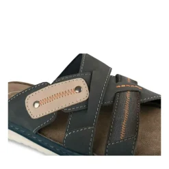 Mules MARINE Homme CUIR Motif Uni A Enfiler