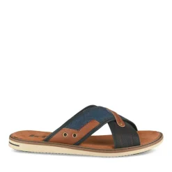 Mules MARINE Homme Motif Uni A Enfiler