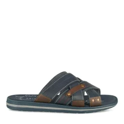 Mules MARINE Homme Motif Uni A Enfiler