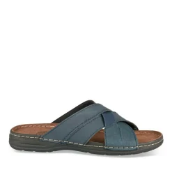 Mules MARINE Homme Motif Uni A Enfiler