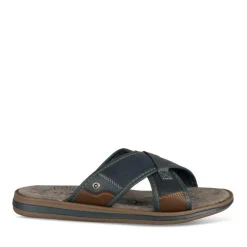 Mules MARINE Homme Motif Uni A Enfiler