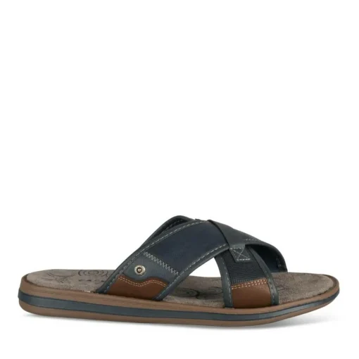 Mules MARINE Homme Motif Uni A Enfiler