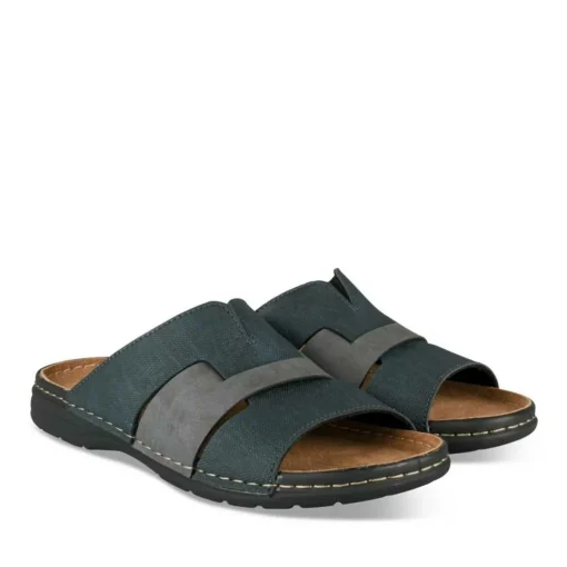 Mules MARINE Homme Motif Uni A Enfiler