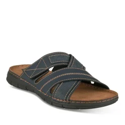 Mules MARINE Homme Motif Uni A Enfiler
