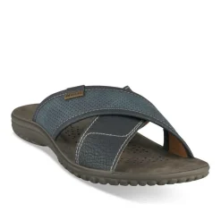 Mules MARINE Homme Motif Uni A Enfiler