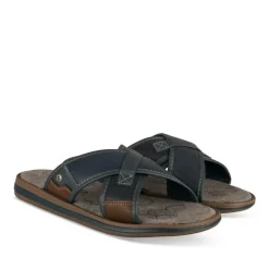 Mules MARINE Homme Motif Uni A Enfiler
