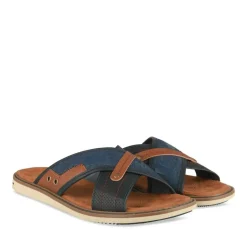 Mules MARINE Homme Motif Uni A Enfiler