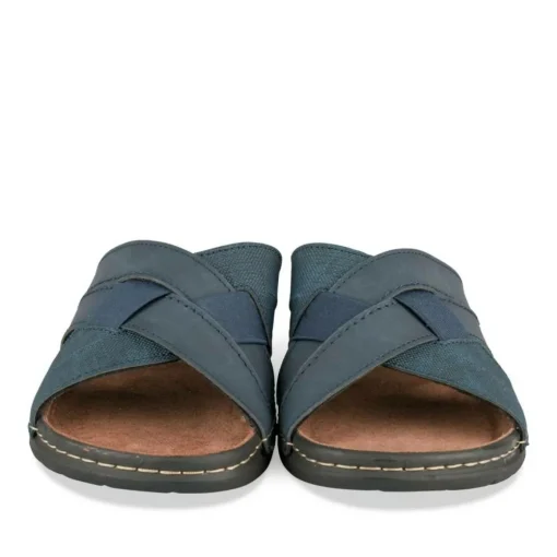 Mules MARINE Homme Motif Uni A Enfiler