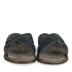 Mules MARINE Homme Motif Uni A Enfiler