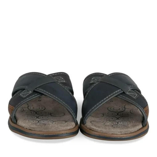 Mules MARINE Homme Motif Uni A Enfiler