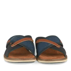 Mules MARINE Homme Motif Uni A Enfiler