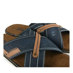 Mules MARINE Homme Motif Uni A Enfiler