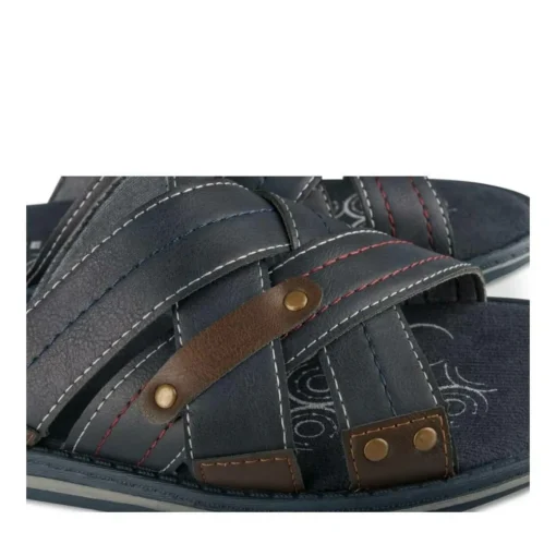Mules MARINE Homme Motif Uni A Enfiler