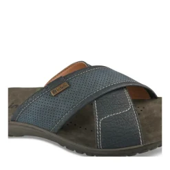 Mules MARINE Homme Motif Uni A Enfiler