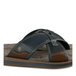 Mules MARINE Homme Motif Uni A Enfiler