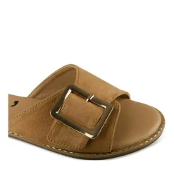 Mules MARRON Femme Motif Uni A Enfiler