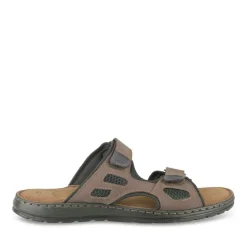 Mules MARRON Homme CUIR Motif Uni A Enfiler