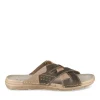 Mules MARRON Homme CUIR Motif Uni A Enfiler