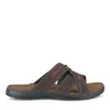 Mules MARRON Homme CUIR Motif Uni A Enfiler