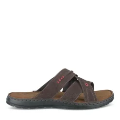Mules MARRON Homme CUIR Motif Uni A Enfiler