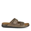 Mules MARRON Homme CUIR Motif Uni A Enfiler