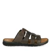 Mules MARRON Homme CUIR Motif Uni A Enfiler