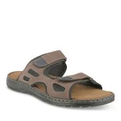 Mules MARRON Homme CUIR Motif Uni A Enfiler