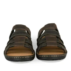 Mules MARRON Homme CUIR Motif Uni A Enfiler