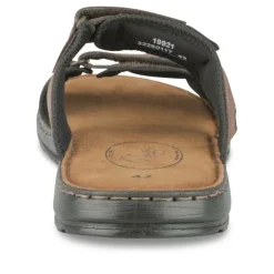 Mules MARRON Homme CUIR Motif Uni A Enfiler