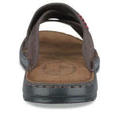 Mules MARRON Homme CUIR Motif Uni A Enfiler