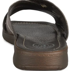 Mules MARRON Homme CUIR Motif Uni A Enfiler