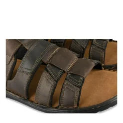 Mules MARRON Homme CUIR Motif Uni A Enfiler