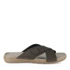 Mules MARRON Homme Motif Uni A Enfiler