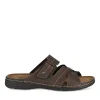 Mules MARRON Homme Motif Uni A Enfiler