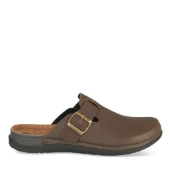Mules MARRON Homme Motif Uni A Enfiler