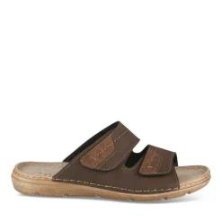 Mules MARRON Homme Motif Uni A Enfiler