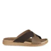 Mules MARRON Homme Motif Uni A Enfiler