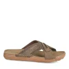 Mules MARRON Homme Motif Uni A Enfiler