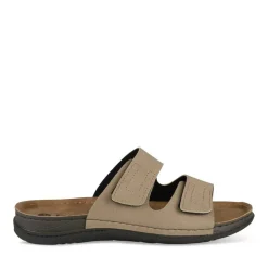 Mules MARRON Homme Motif Uni A Enfiler