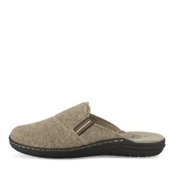 Mules MARRON Homme Motif Uni A Enfiler