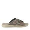 Mules MARRON Homme Motif Uni A Enfiler