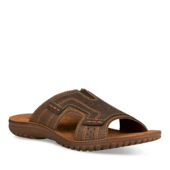 Mules MARRON Homme Motif Uni