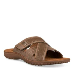 Mules MARRON Homme Motif Uni Scratch