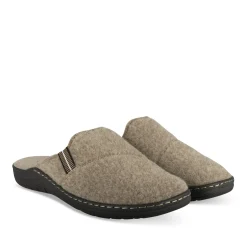 Mules MARRON Homme Motif Uni A Enfiler