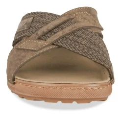 Mules MARRON Homme Motif Uni A Enfiler