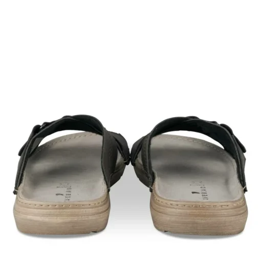 Mules MARRON Homme Motif Uni A Enfiler